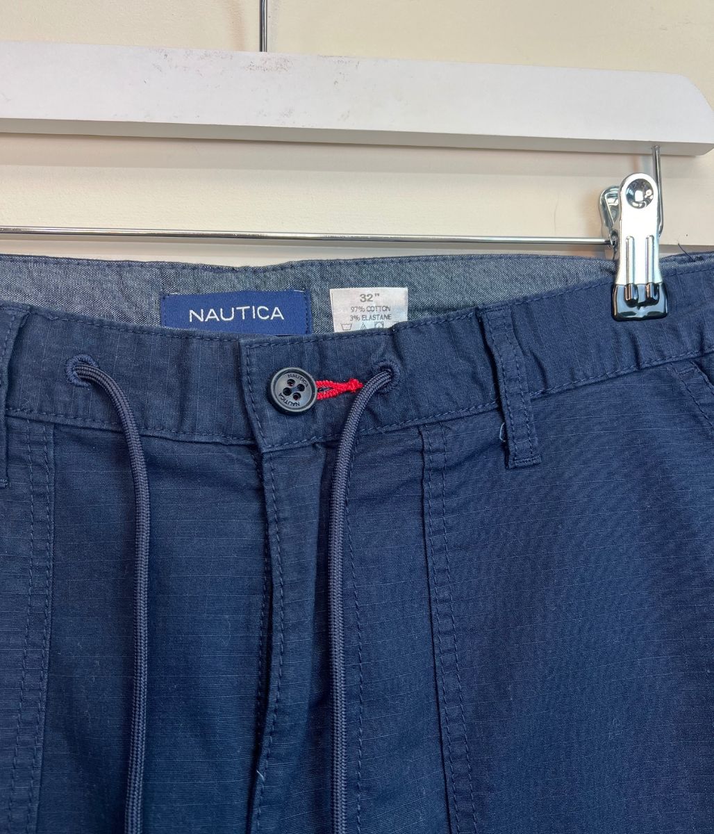 Mens Navy Nautica Cargo Shorts