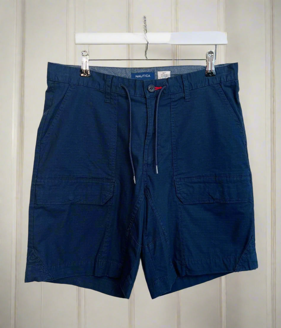 Mens Navy Nautica Cargo Shorts