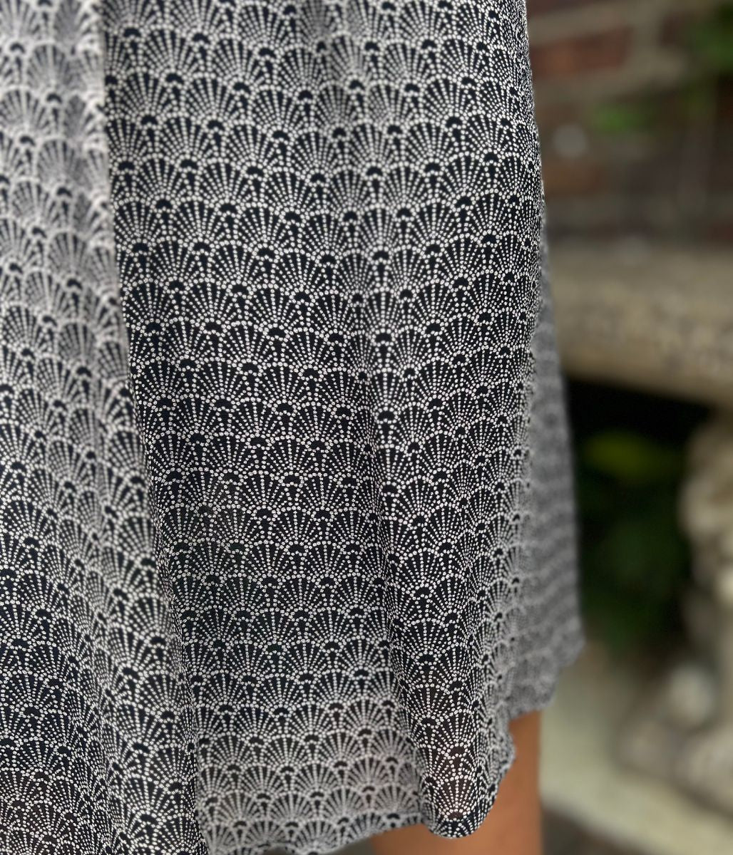 Black Printed Amaya Skirt