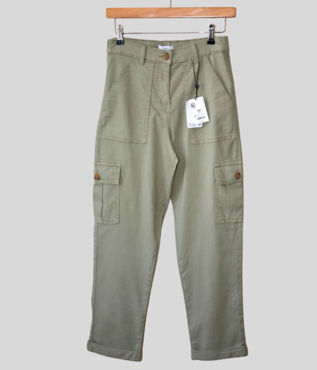 Sage Green Cargo Pocket Trousers