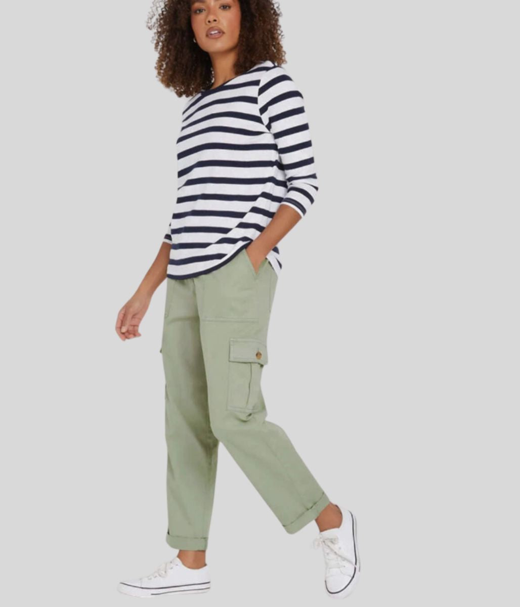 Sage Green Cargo Pocket Trousers