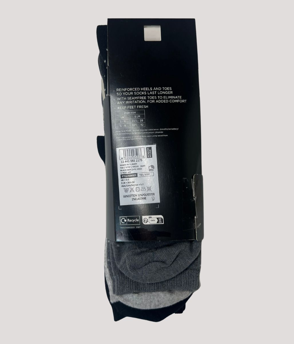 5 Pack Dotty Sumptuously Soft Ankle Socks