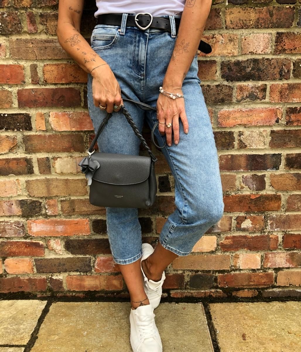 Grey Louise Soft Crossbody Bag