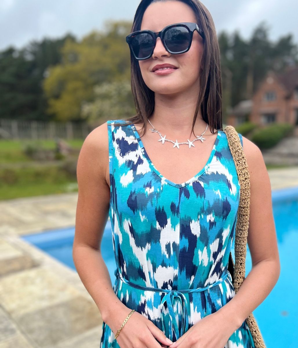 Silver Starfish Chain Necklace