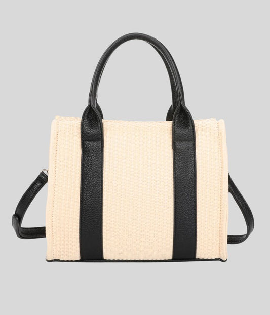 Black Corsica Woven Bag