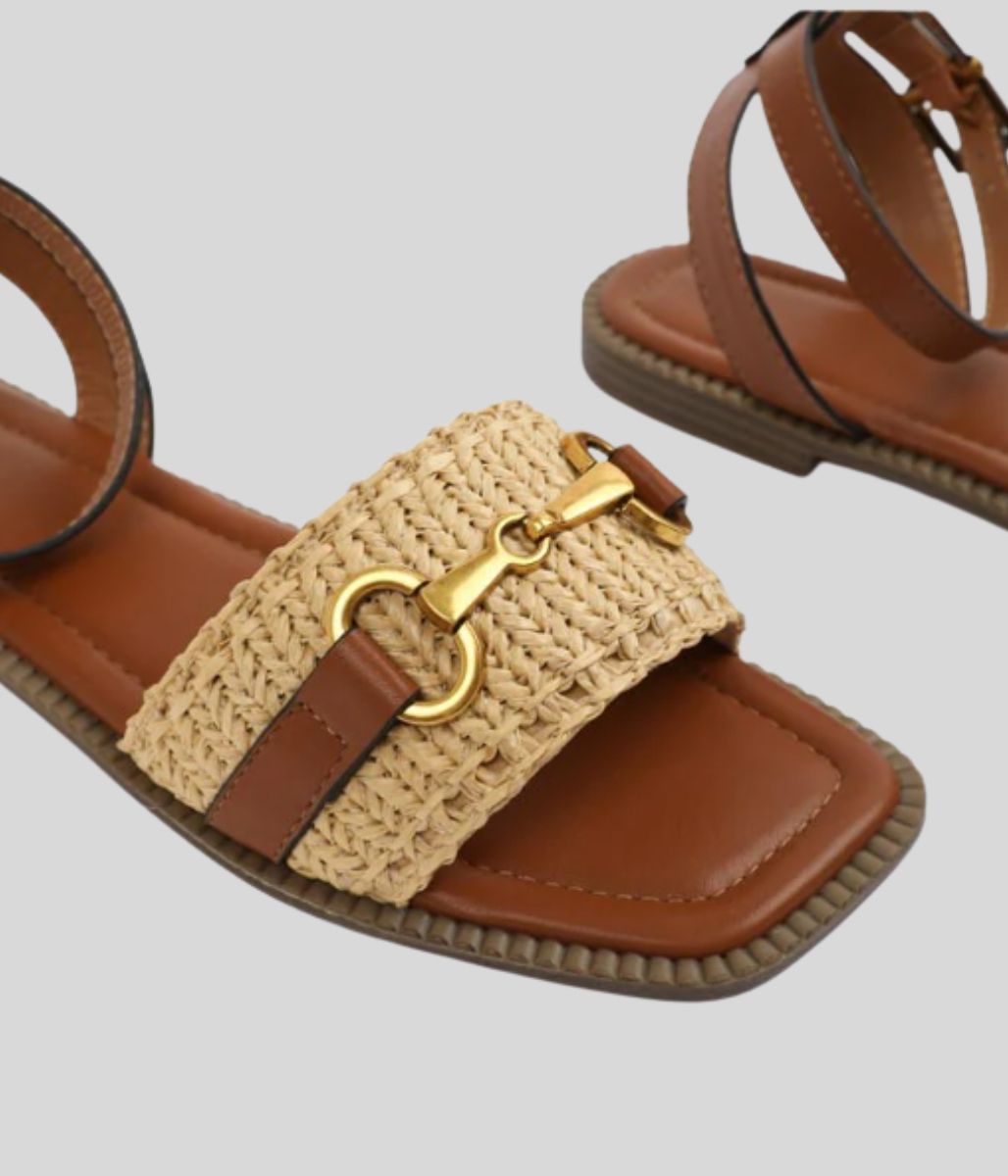 Kaitlyn Raffia Detail Sandals