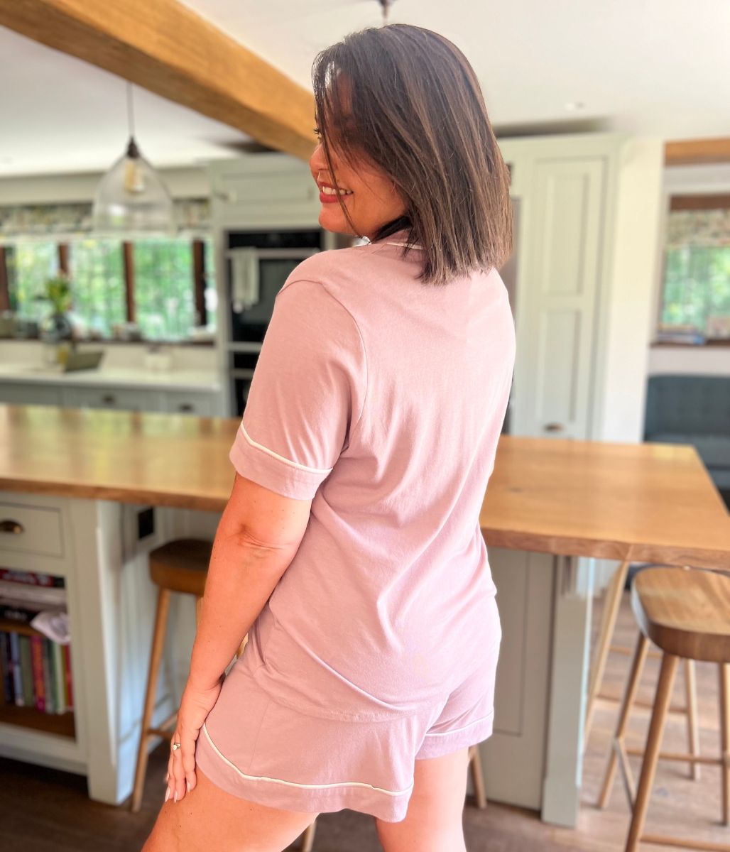 Mauve Cotton Modal Short Pyjama Set