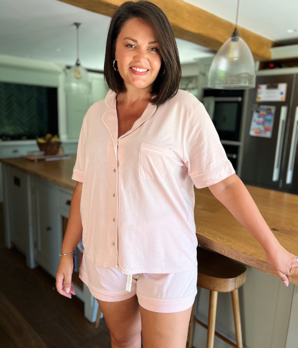 Pink Cotton Modal Short Pyjama Set