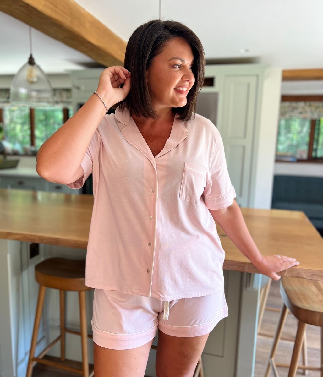 Pink Cotton Modal Short Pyjama Set
