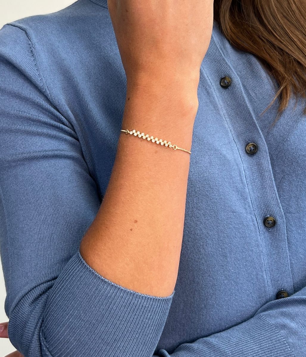 Gold Izmir Diamante Drawstring Bracelet