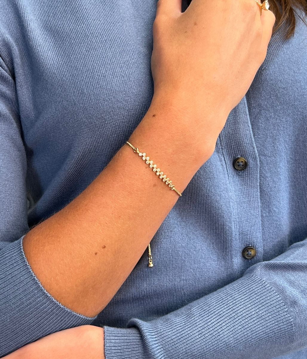 Gold Izmir Diamante Drawstring Bracelet