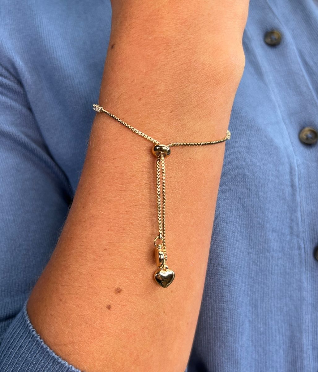 Gold Triana Diamante Star Drawstring Bracelet