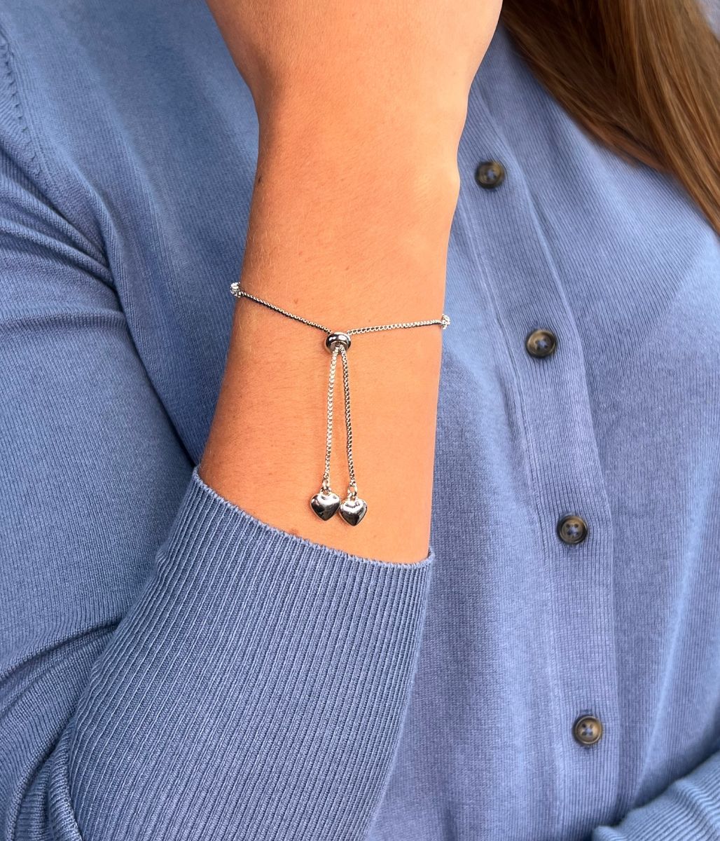 Silver Triana Diamante Star Drawstring Bracelet