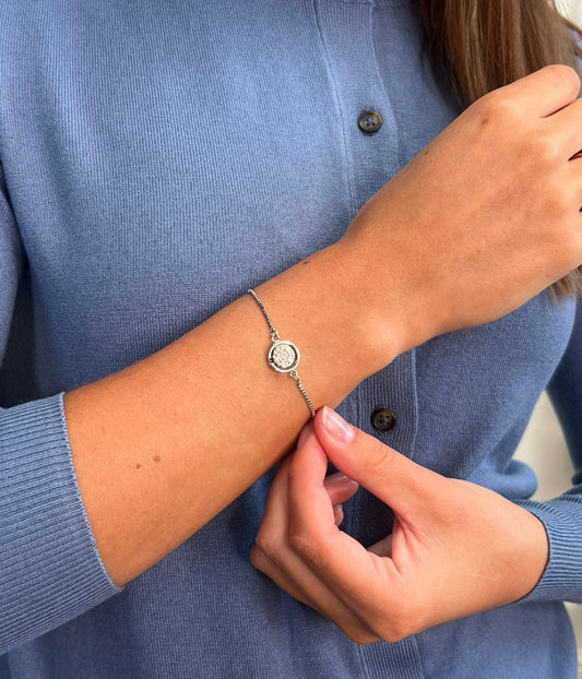 Silver Valetta Drawstring Bracelet