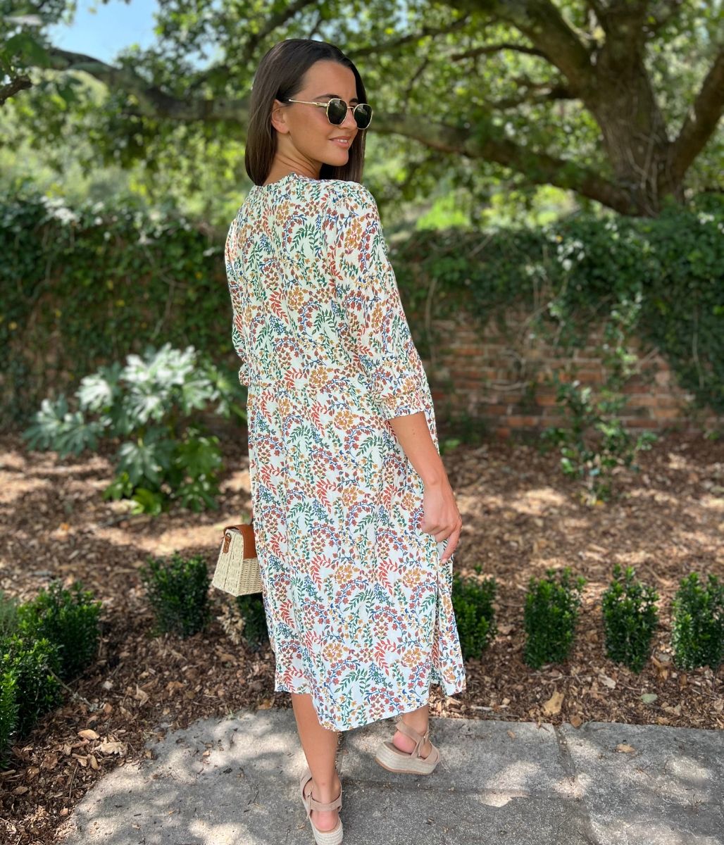 Brakeburn Floral Paisley Midi Dress