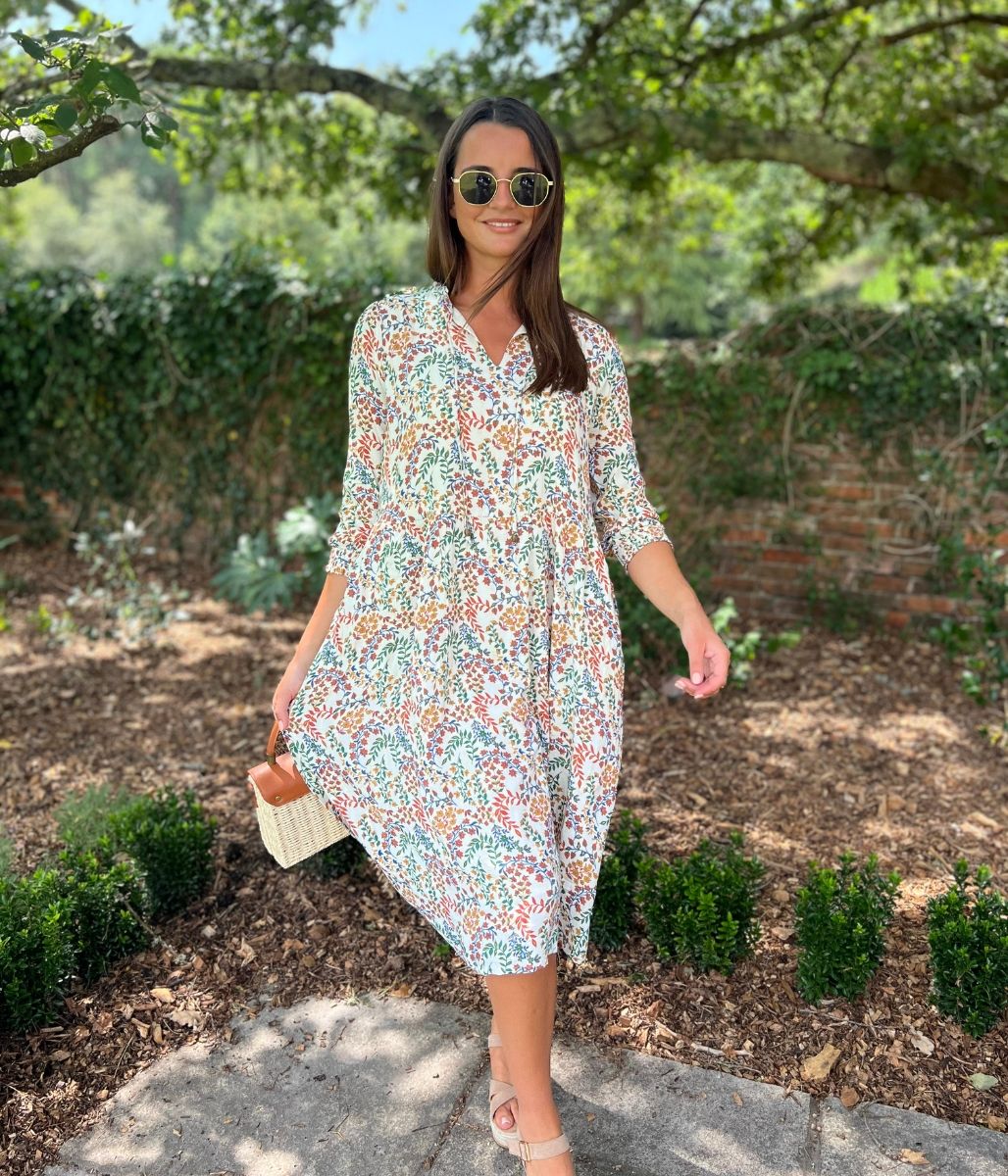 Brakeburn Floral Paisley Midi Dress