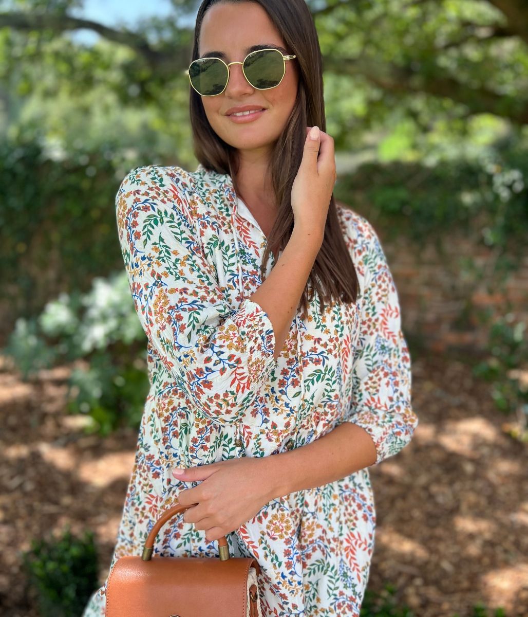 Brakeburn Floral Paisley Midi Dress