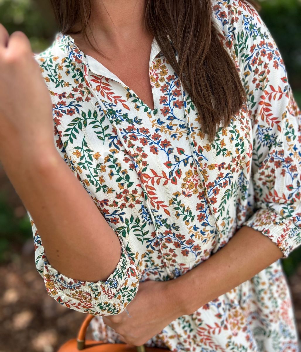 Brakeburn Floral Paisley Midi Dress