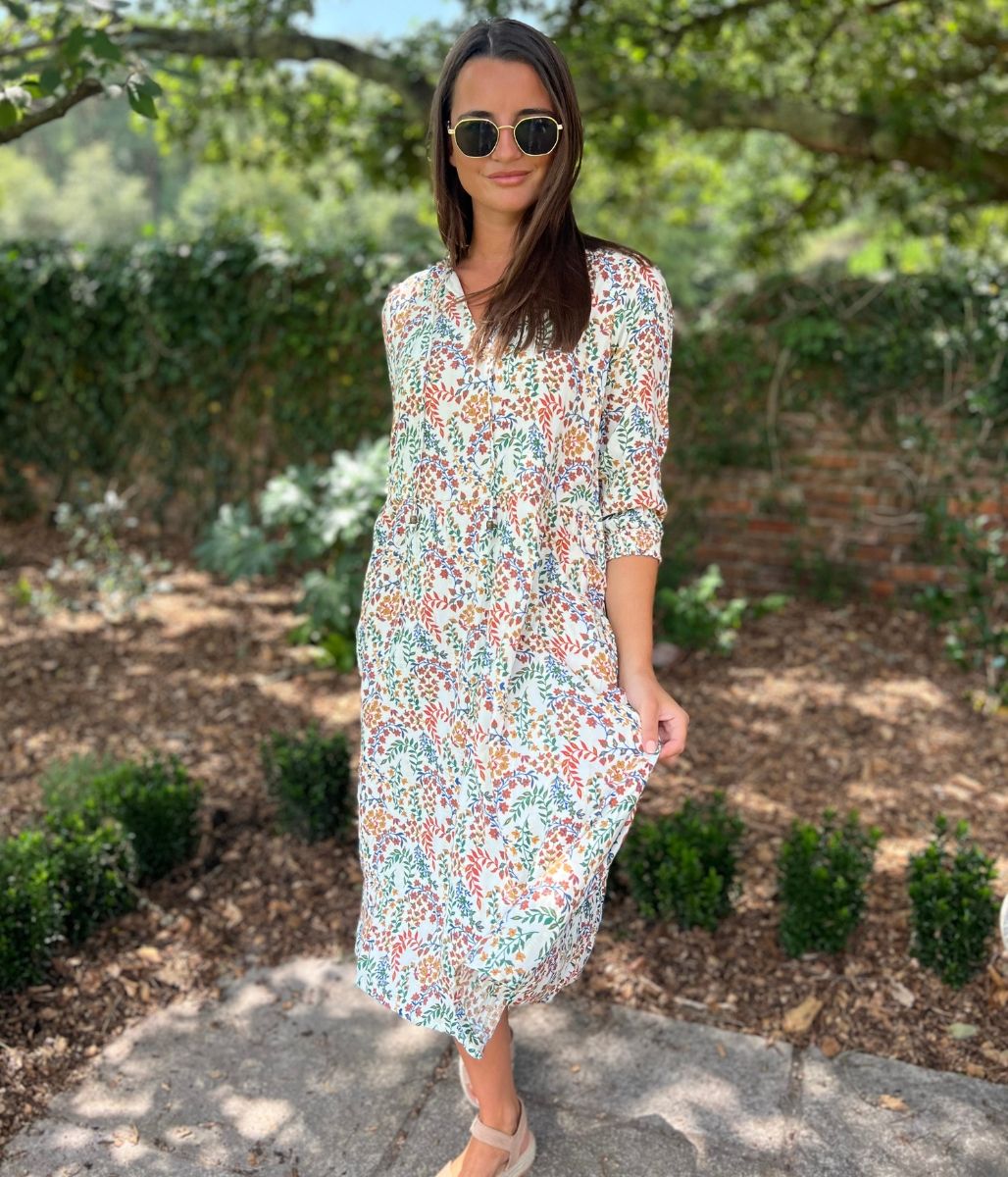 Brakeburn Floral Paisley Midi Dress