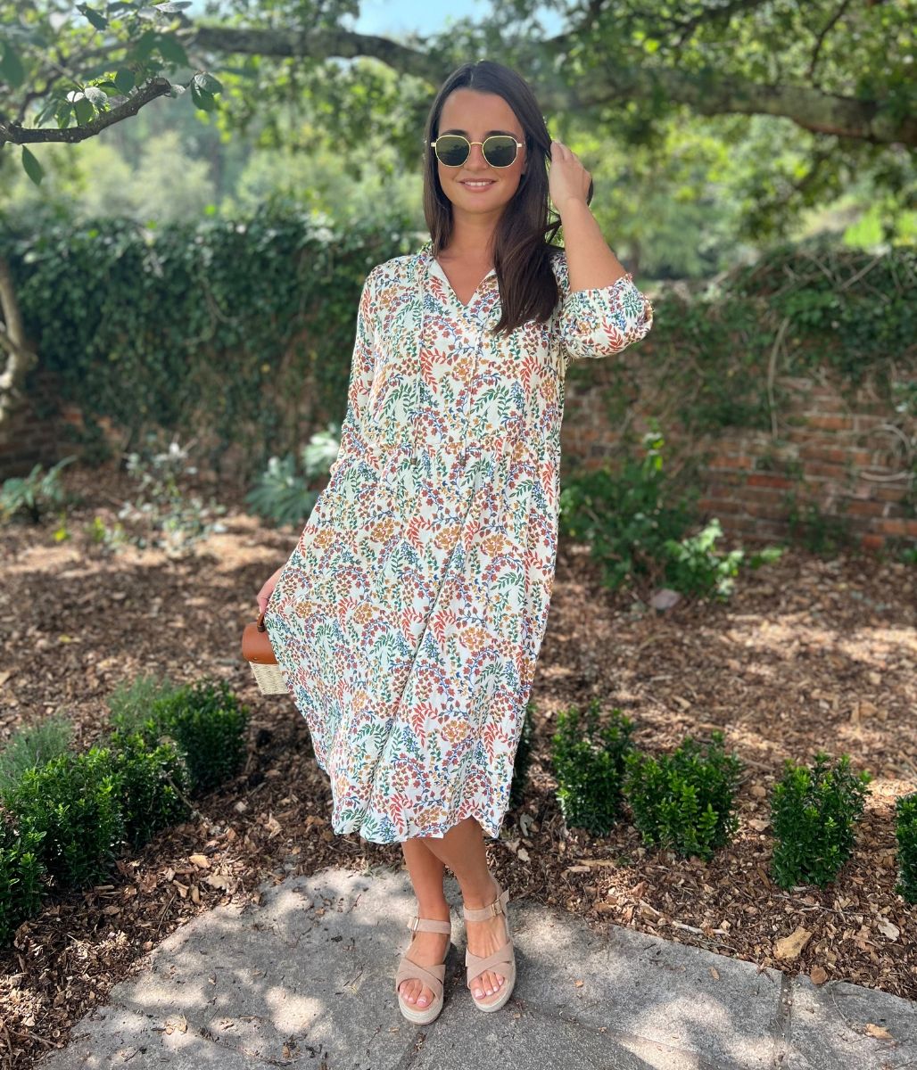 Brakeburn Floral Paisley Midi Dress