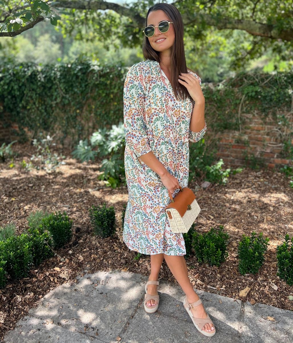 Brakeburn Floral Paisley Midi Dress