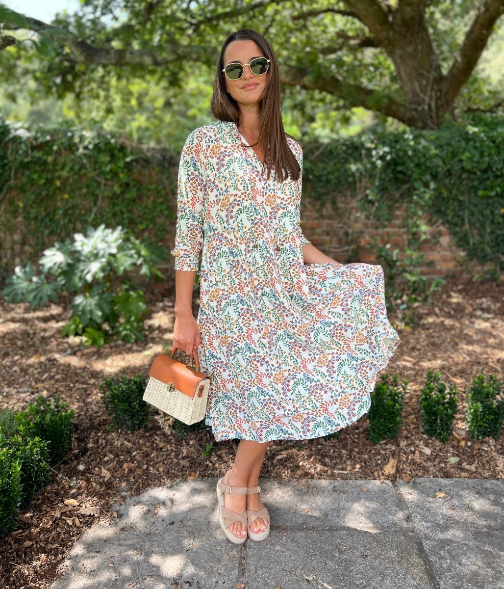 Brakeburn Floral Paisley Midi Dress