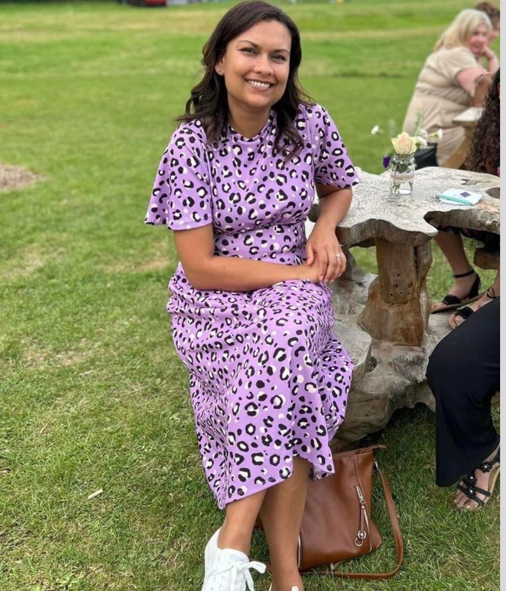 Lilac Leopard Print Kate Midi Dress