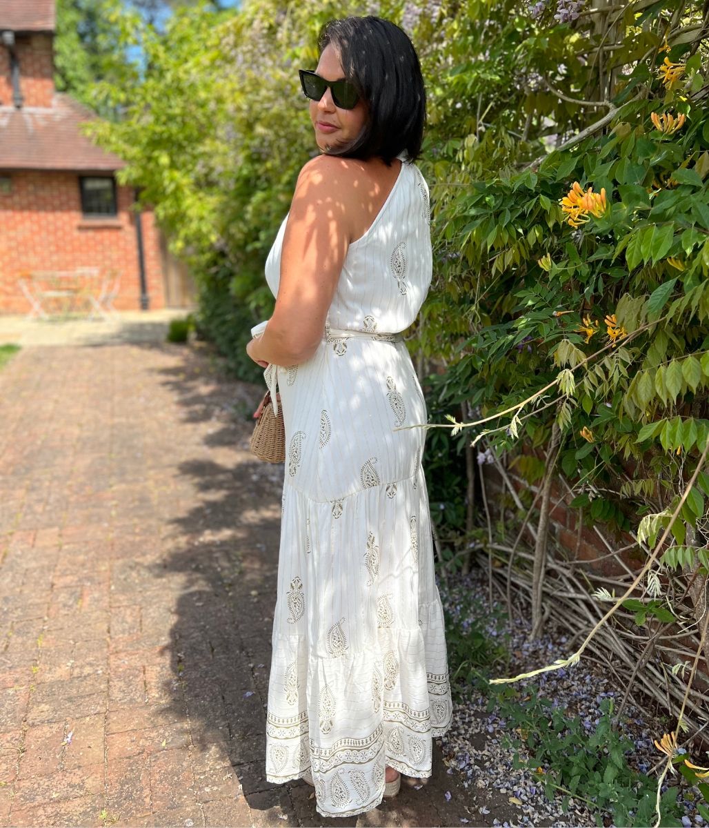 Ivory Halter Neck Maxi Dress
