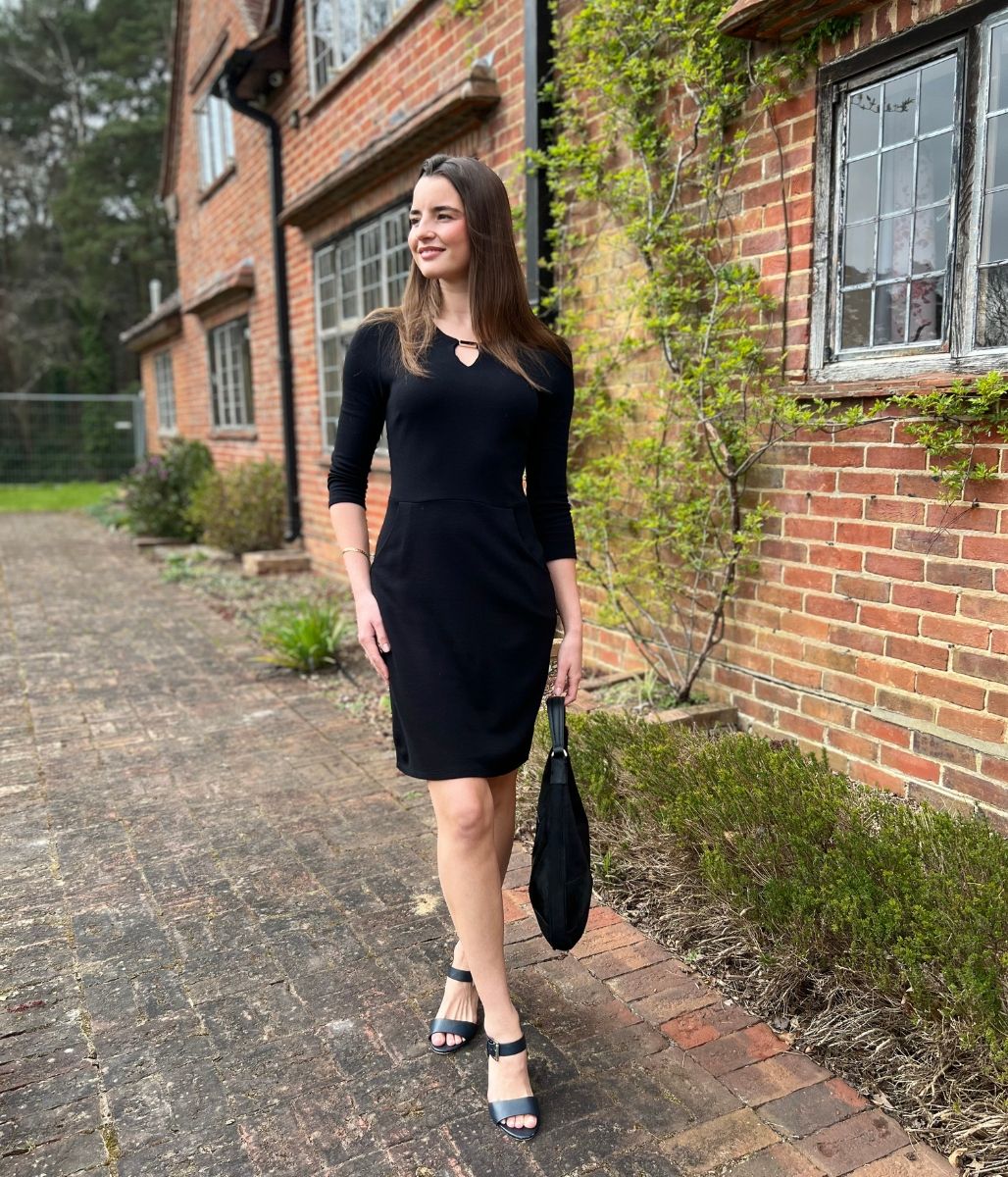 Black Keyhole Detail Dress