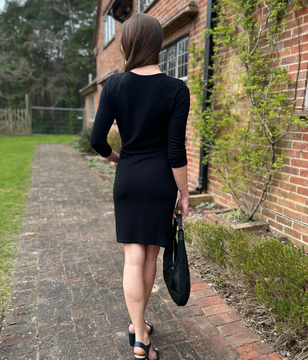 Black Keyhole Detail Dress