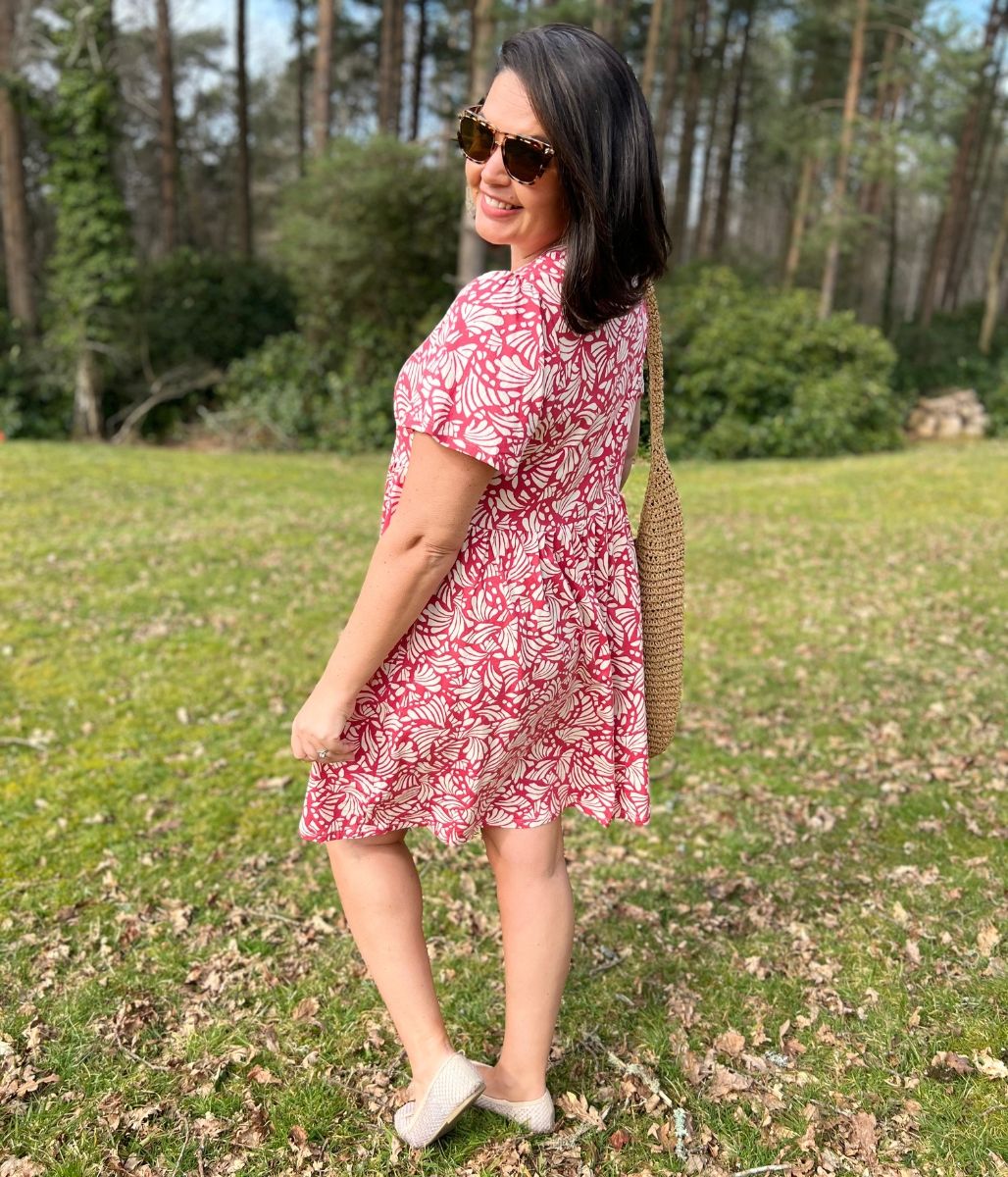Pink Print Cotton Jersey Sundress