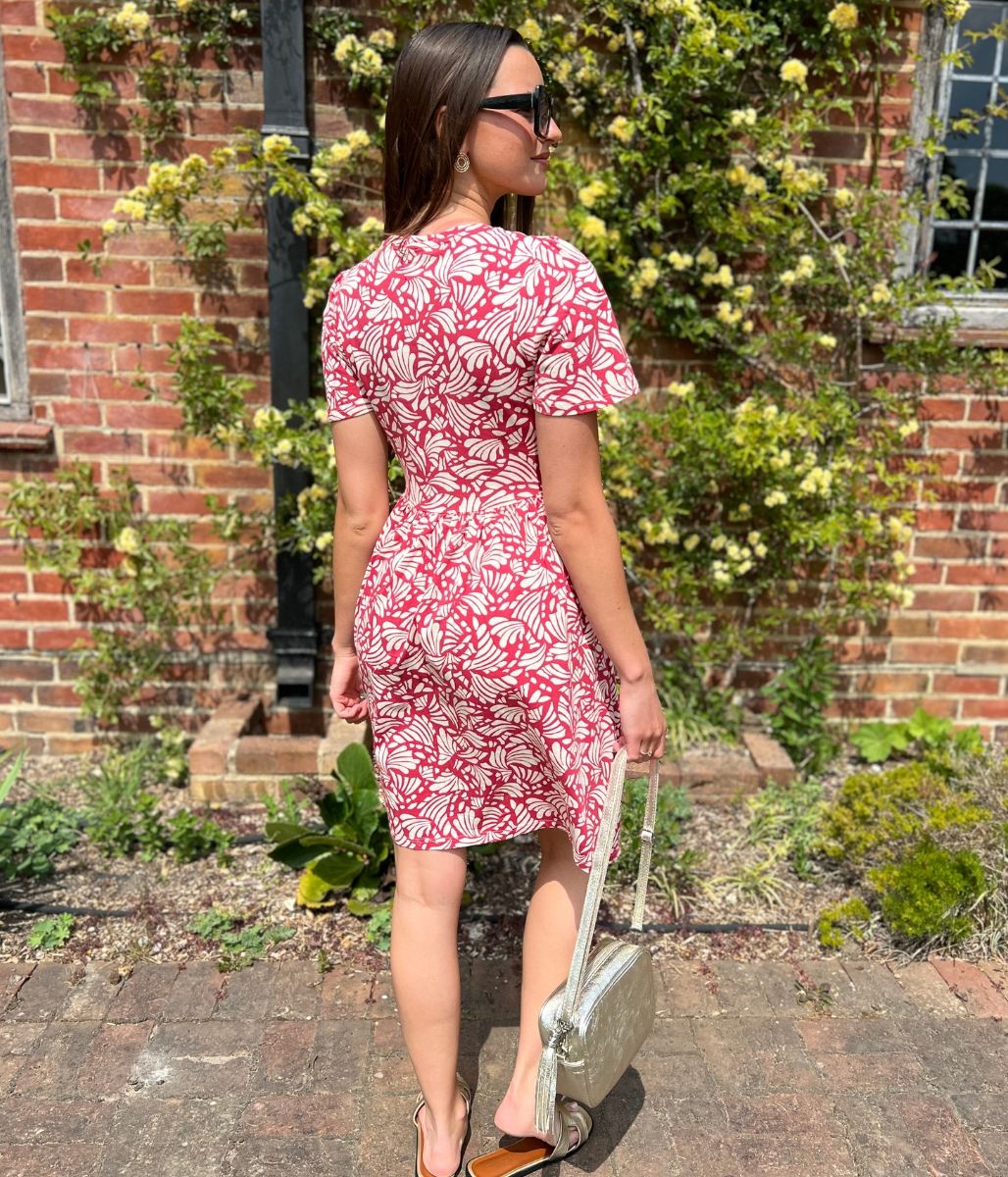 Pink Print Cotton Jersey Sundress