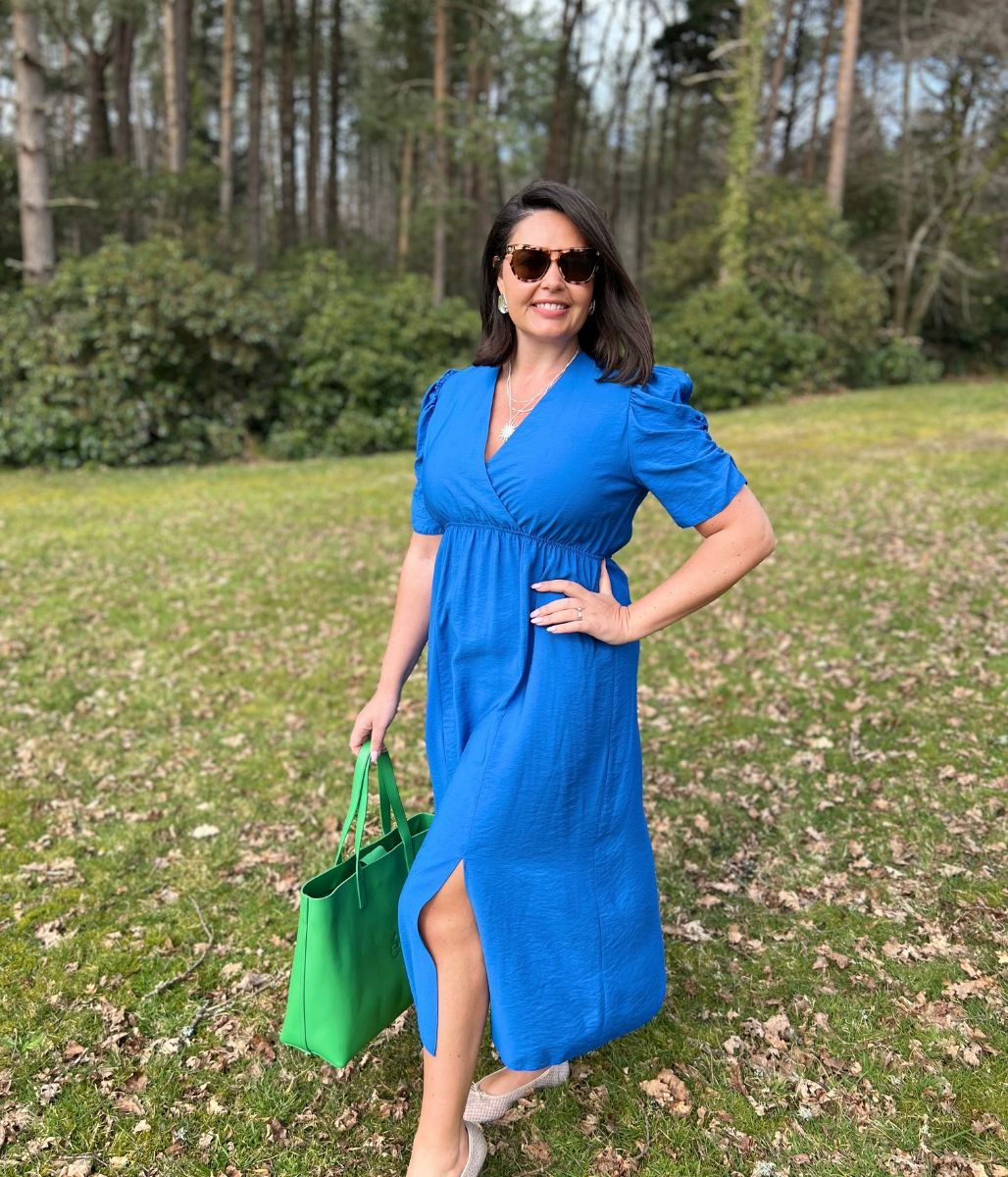 Blue Emily Midi Dress