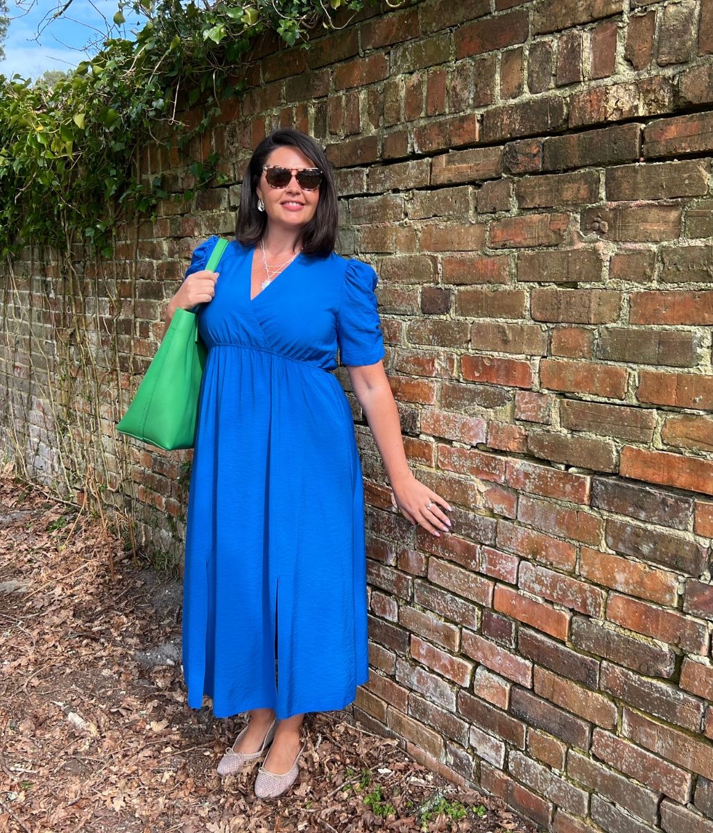 Blue Emily Midi Dress