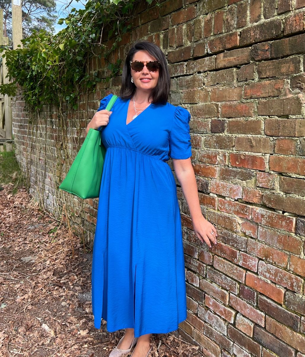 Blue Emily Midi Dress