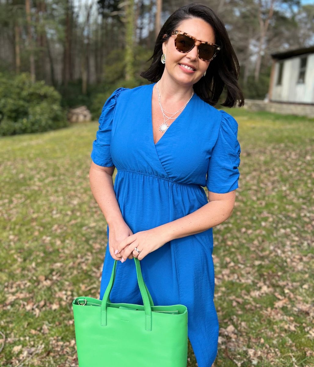 Blue Emily Midi Dress