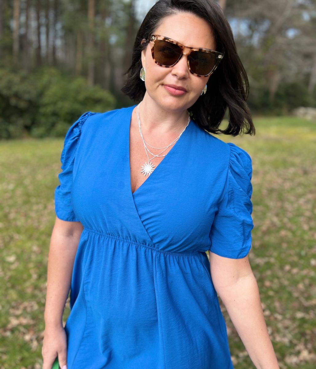 Blue Emily Midi Dress
