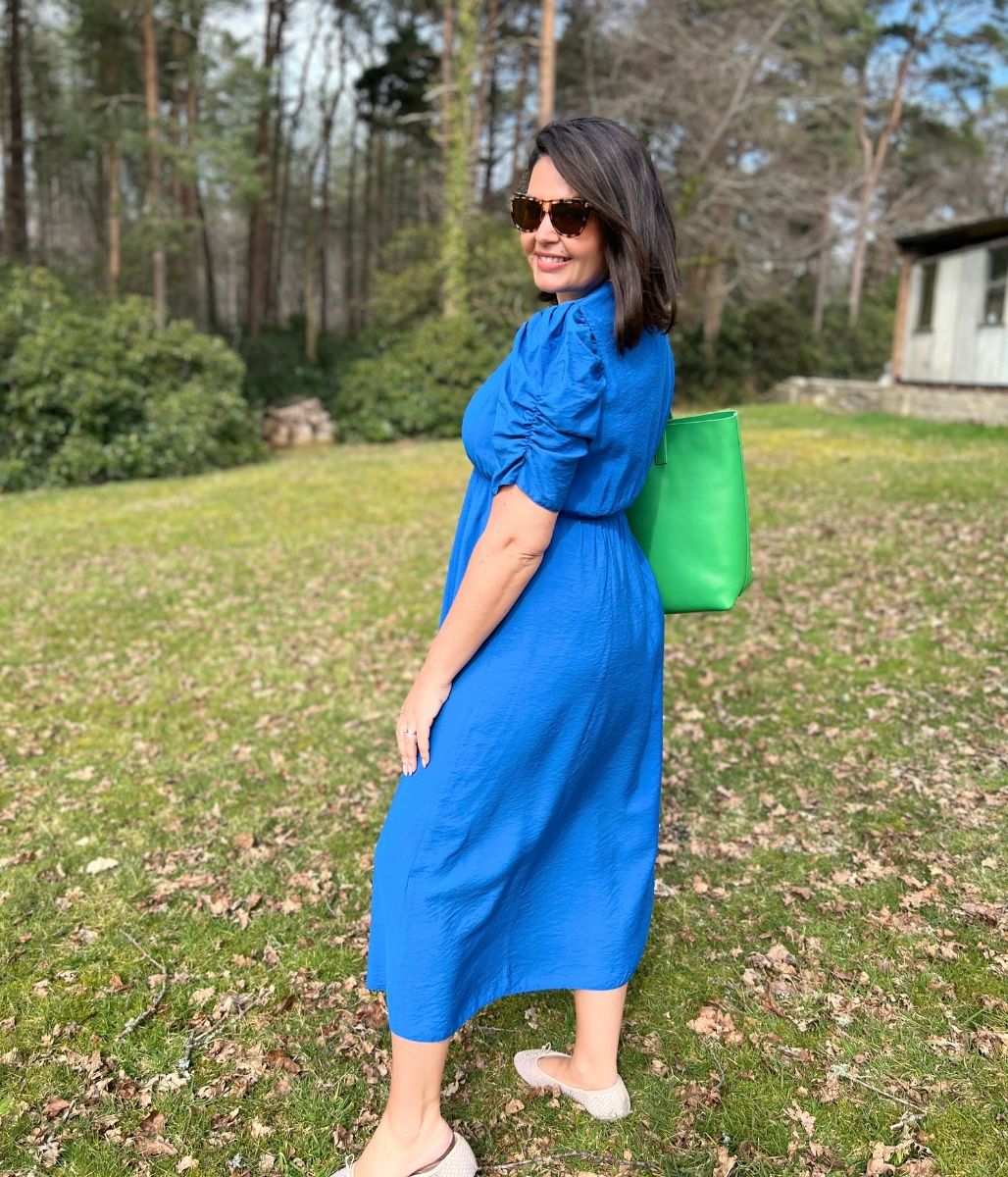 Blue Emily Midi Dress