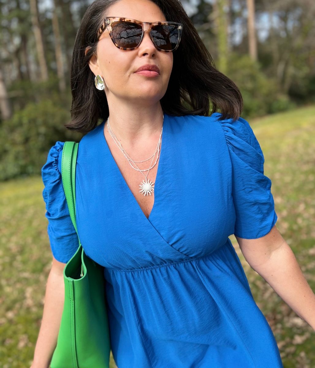 Blue Emily Midi Dress