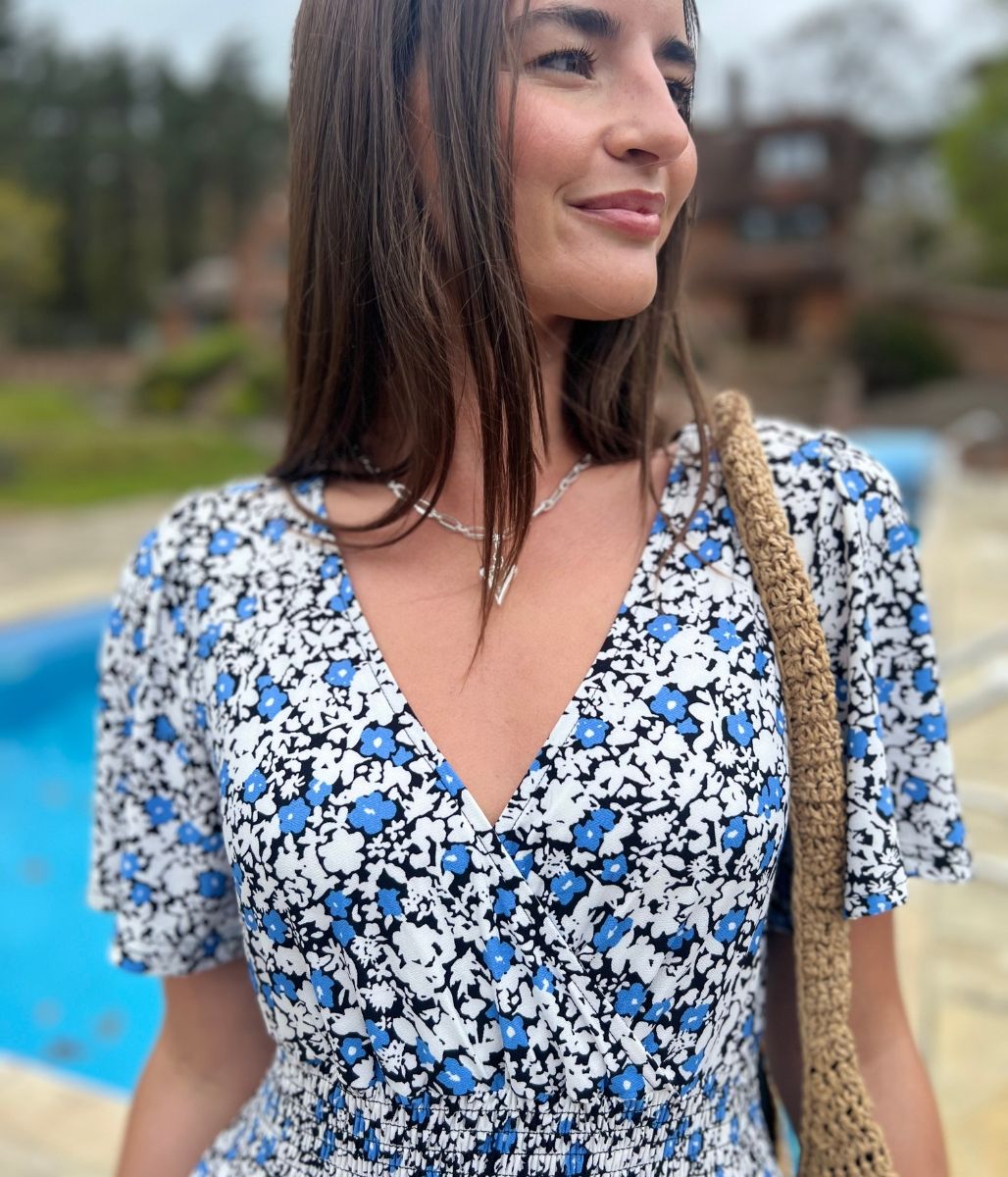 Lottie Flower Print Midi Dress