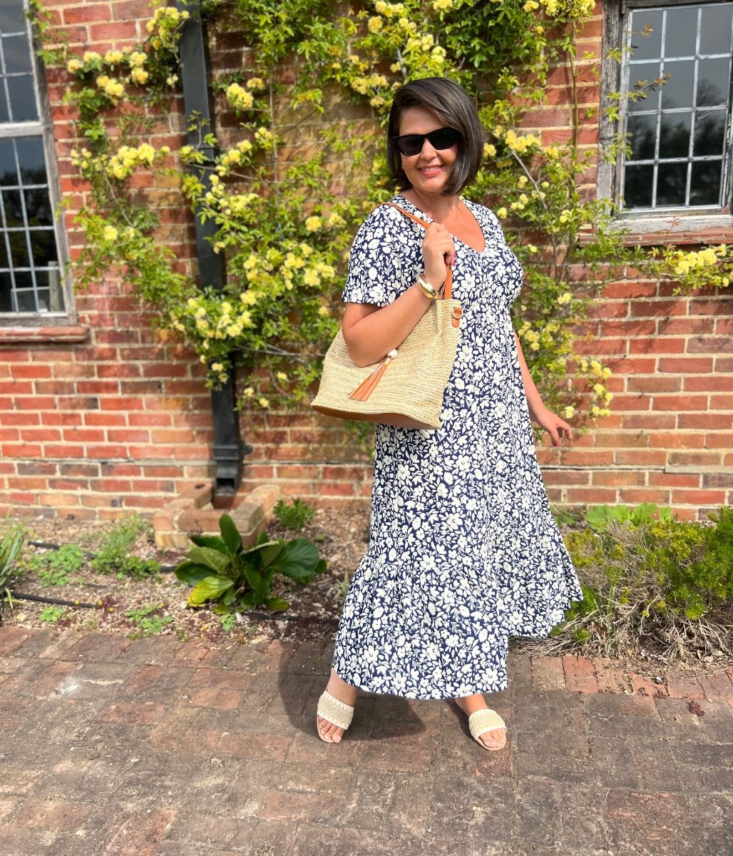 Navy Hannah Midi Dress