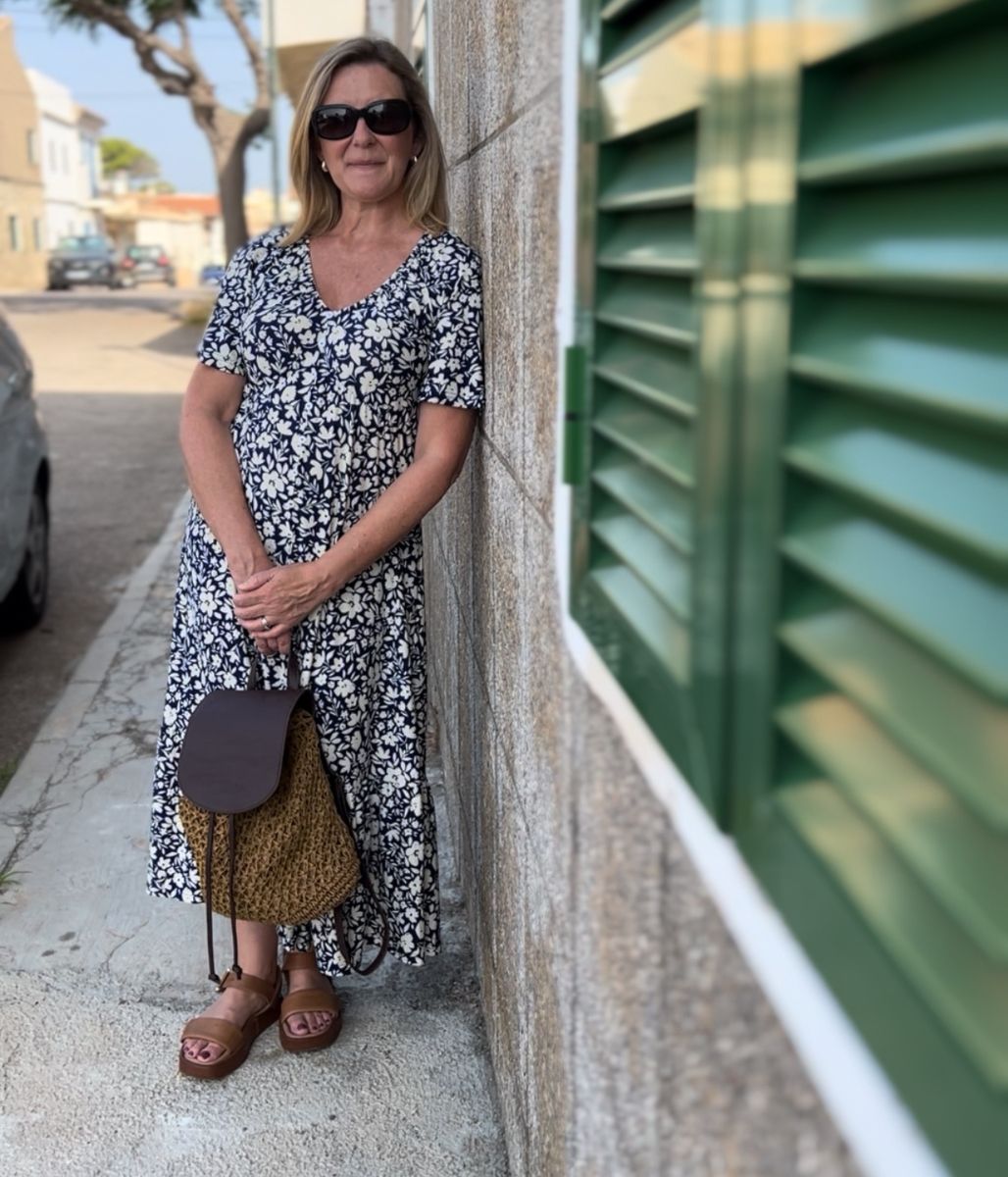 Navy Hannah Midi Dress