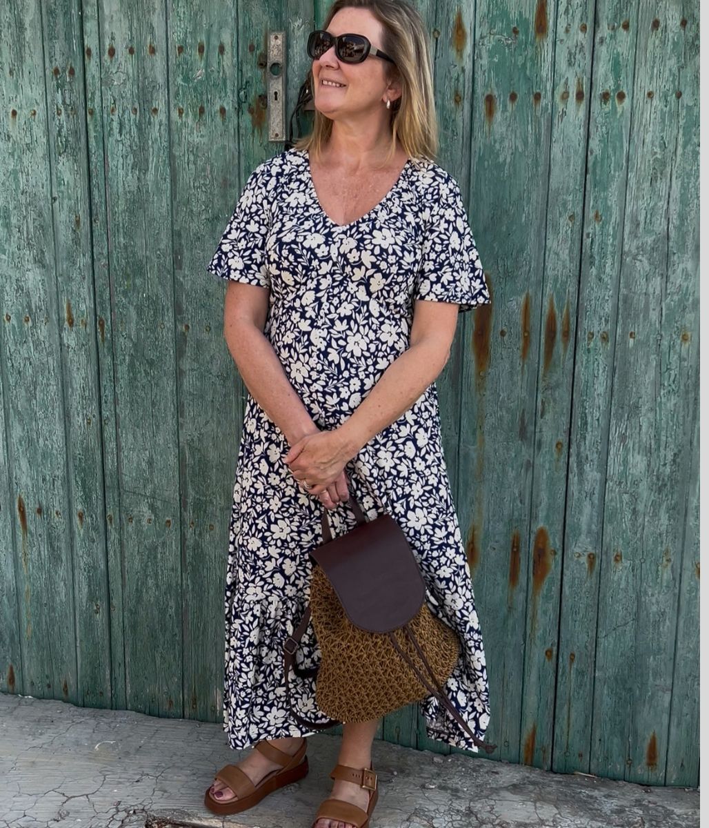 Navy Hannah Midi Dress