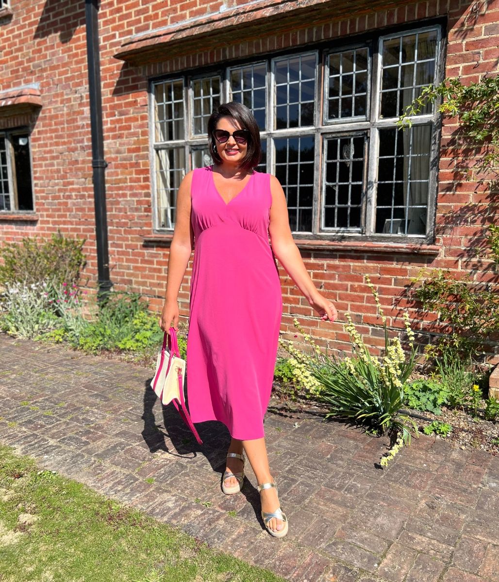 Pink Brionie Midi Dress
