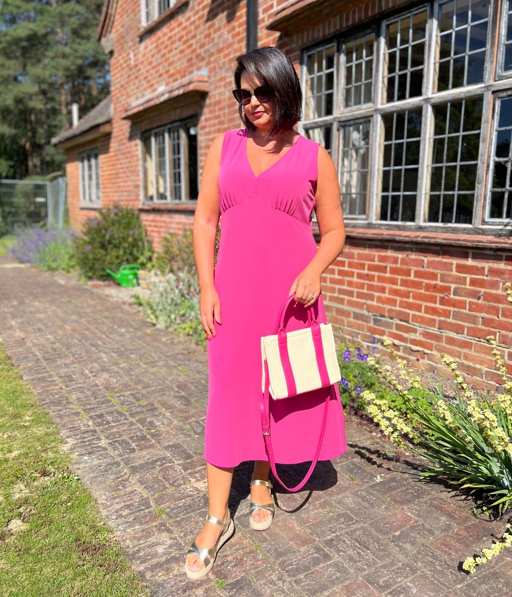 Pink Brionie Midi Dress