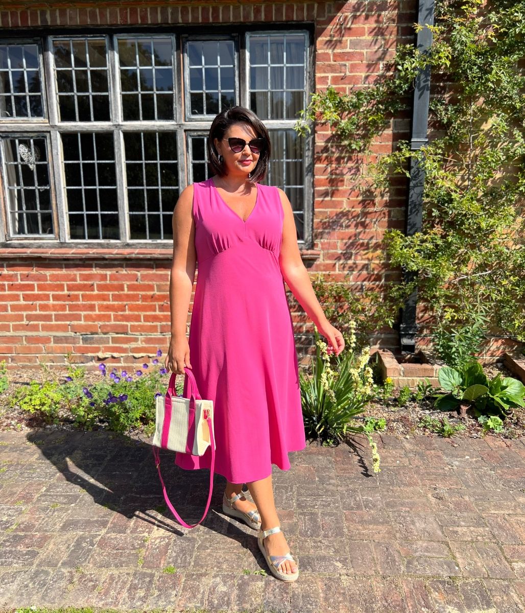 Pink Brionie Midi Dress