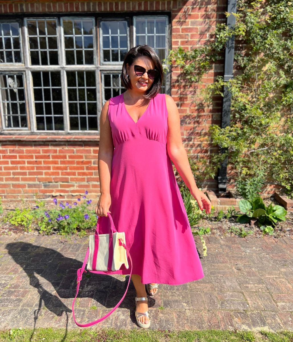 Pink Brionie Midi Dress