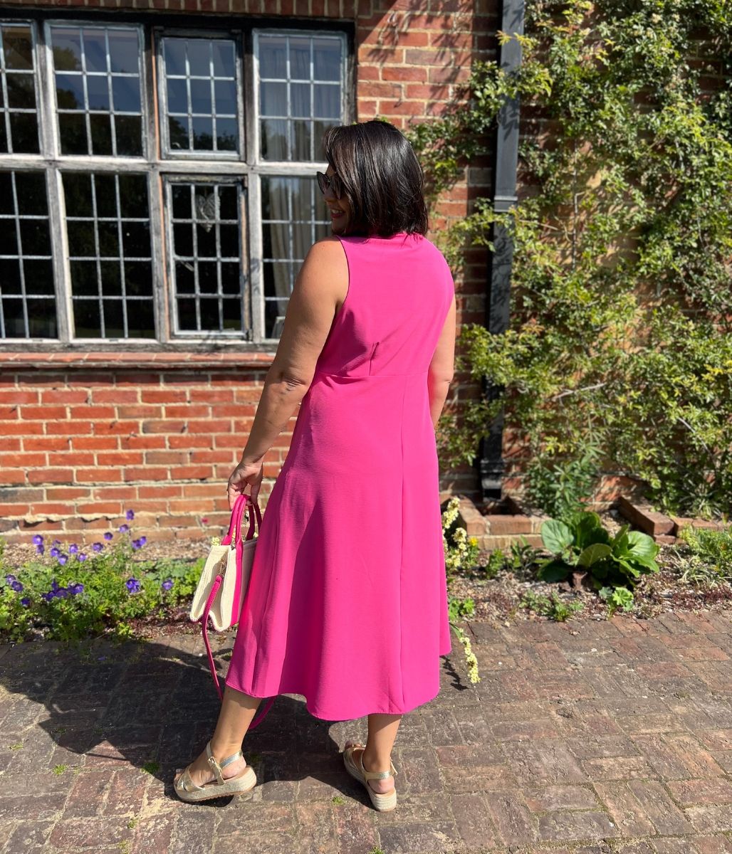 Pink Brionie Midi Dress