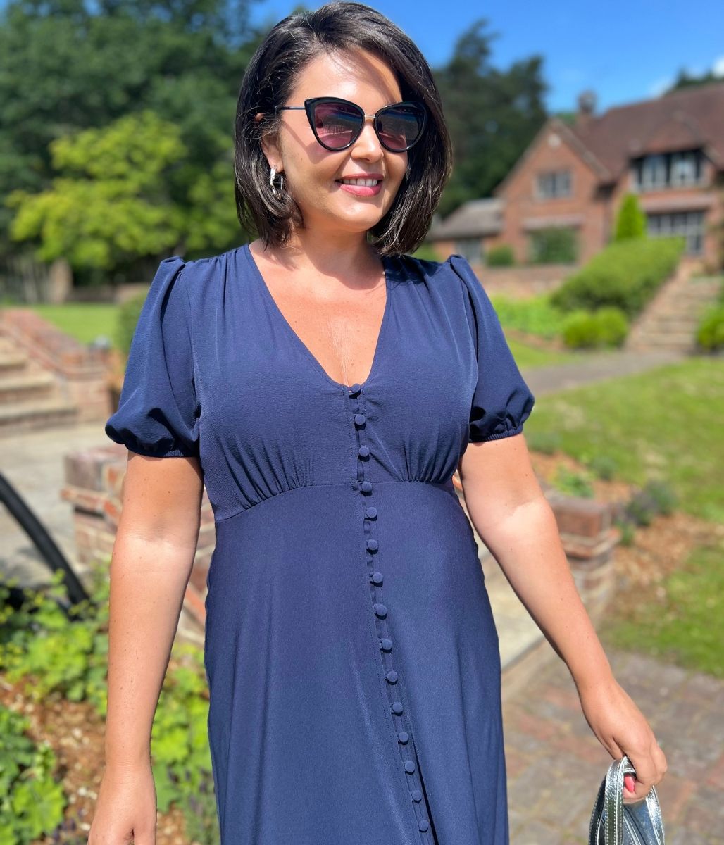 Navy Robyn Midi Tea Dress