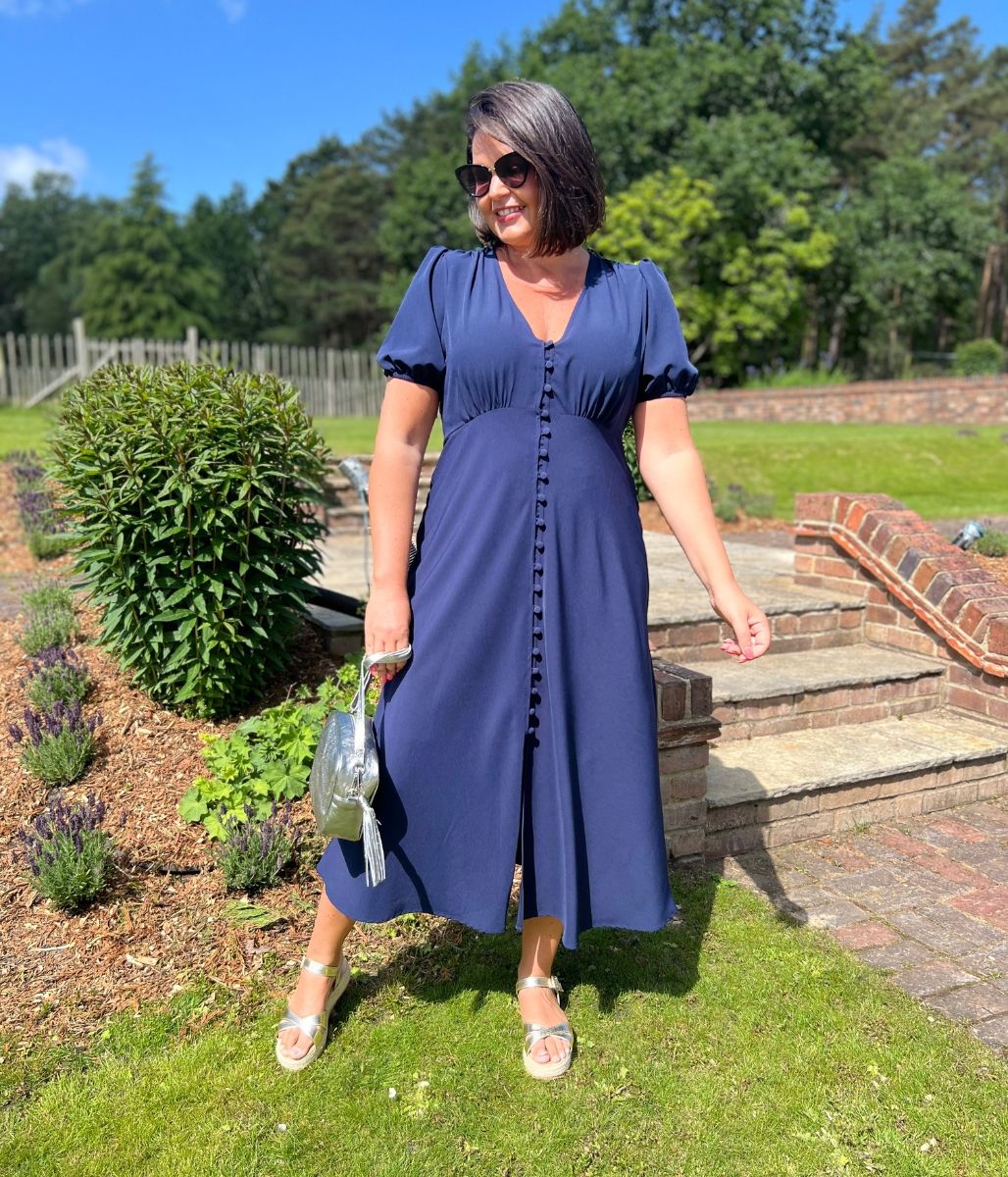 Navy Robyn Midi Tea Dress